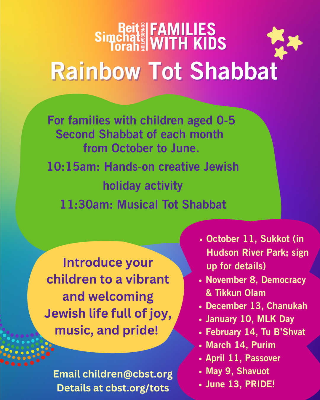 Rainbow Tot Shabbat at CBST